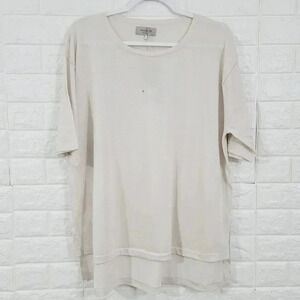 Falconeri Men's Jersey Basic T-Shirt Crew Neck Short Sleeve Beige Size L NWT